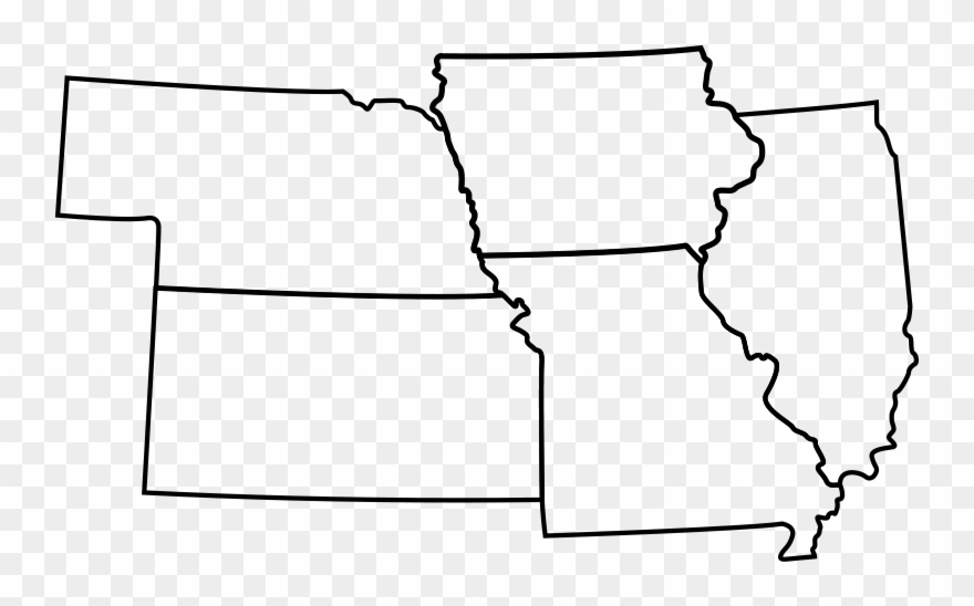 Illinois, Missouri, Kansas, Western Iowa And Eastern - Missouri Clipart
