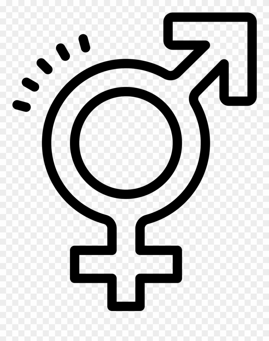 Male And Female Icon - Transgender Icon Png Clipart
