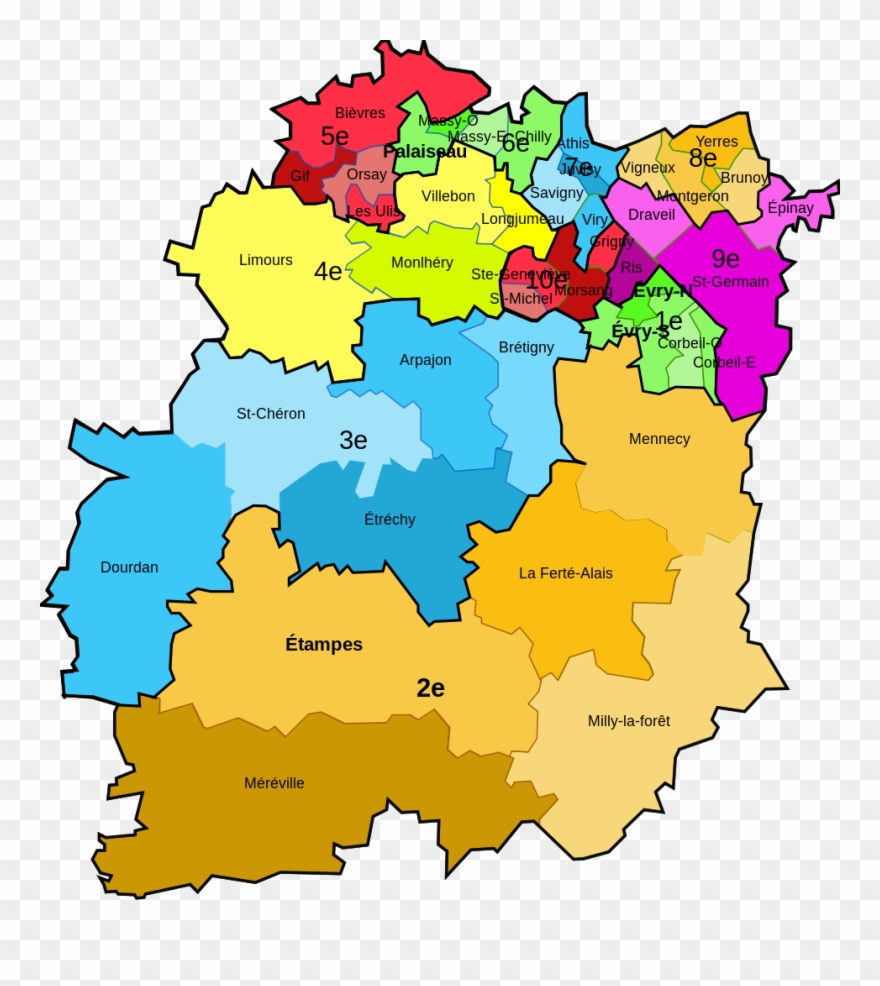 File Circonscriptions En Essonne France Svg Wikimedia - Essonne France Clipart