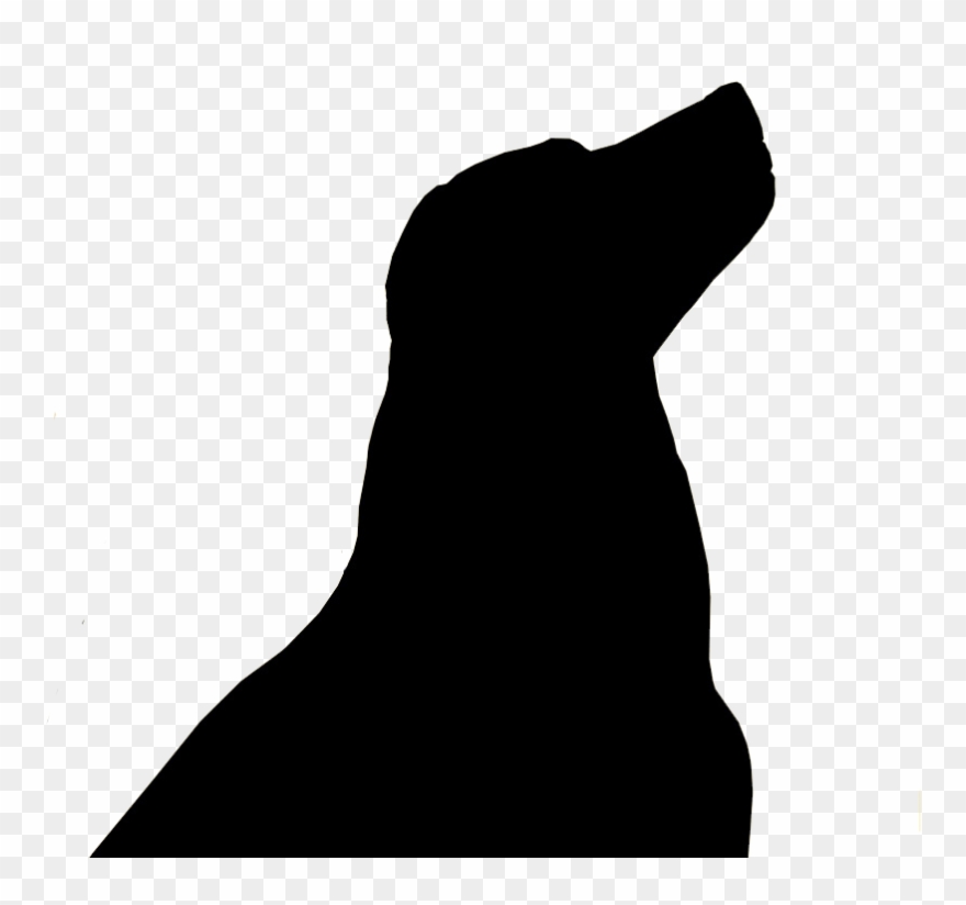 Silhouette Of A Black Lab Clipart