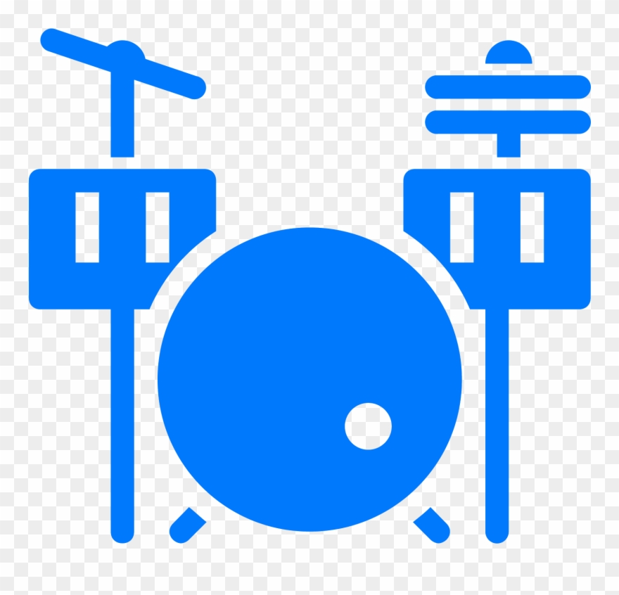 Drum Set Filled Icon - Drums Clipart