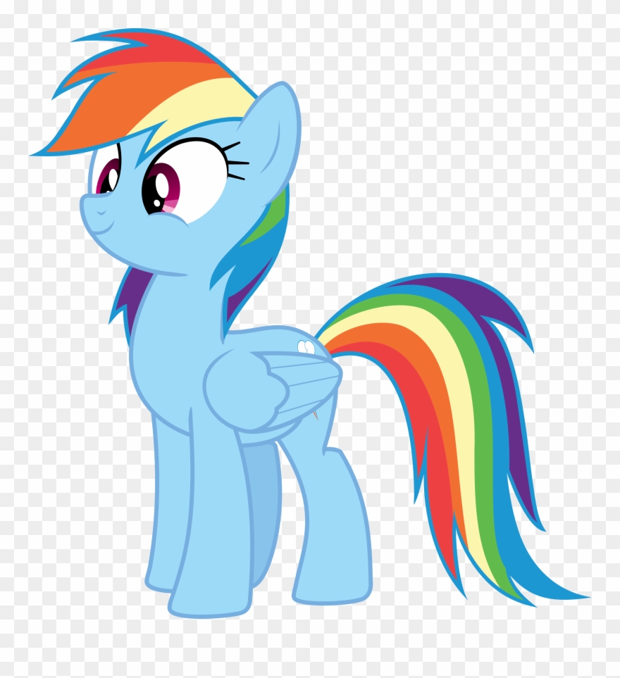 Mlp Rainbow Dash Looking Cute Clipart