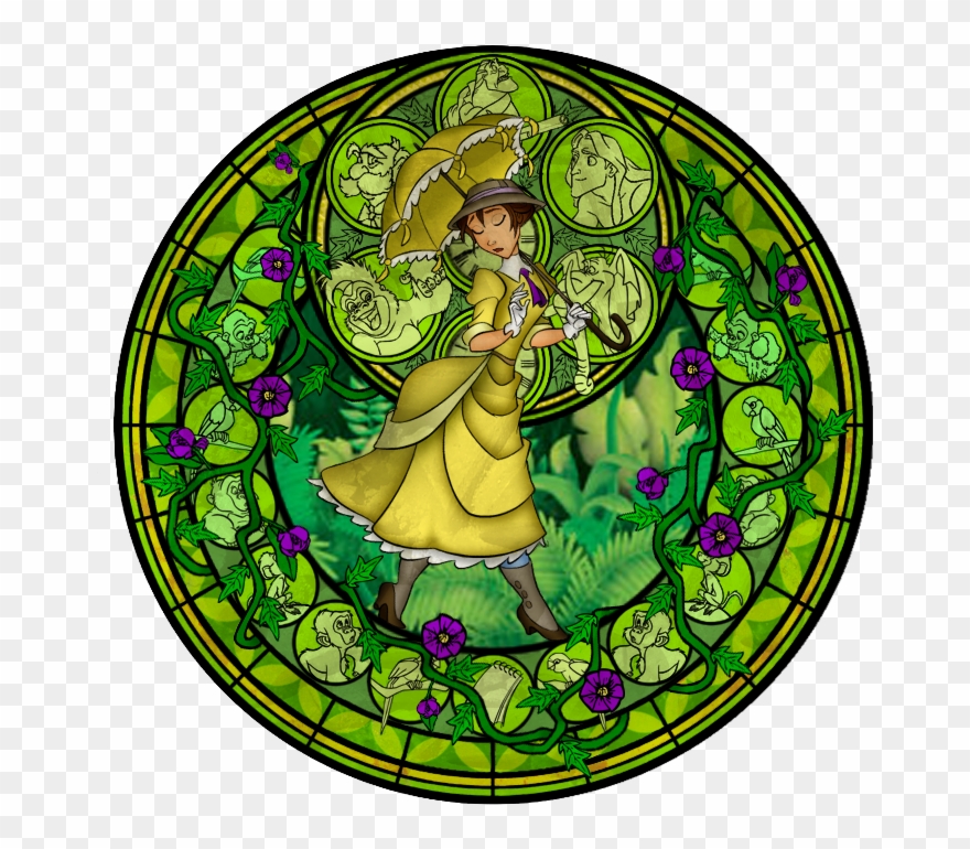 I Love The Beauty And The Beast One - Stained Glass Window Disney Clipart