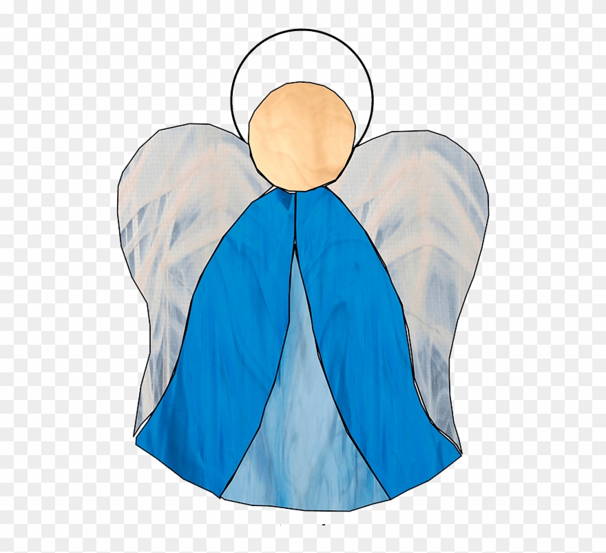 Aqua Angel Stained Glass Workshop Clipart