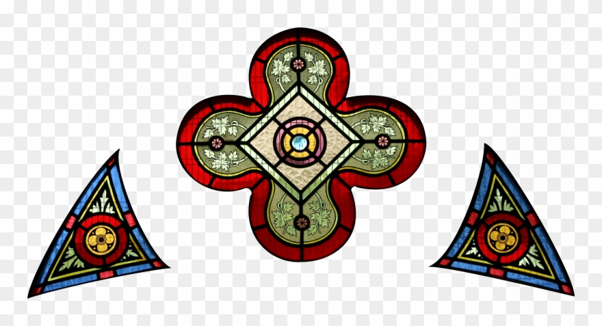Stjohnsashfield Stainedglass Entrance - Church Stained Glass Png Clipart