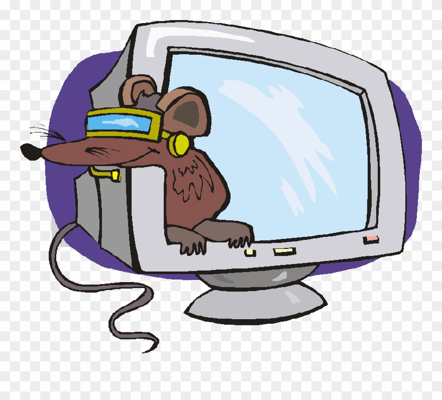Rat And General Rodent Webrings And Links - Animated Rat On Computer Clipart