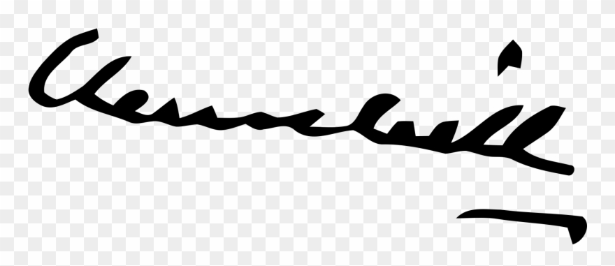 Open - Assinatura De Winston Churchill Clipart