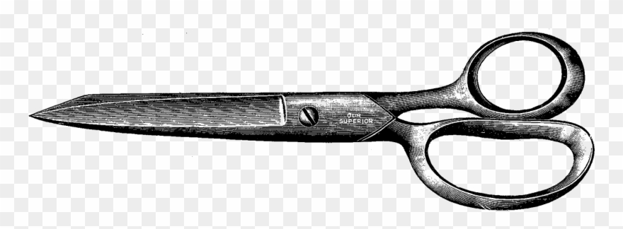 This Is A Digital Image Transfer Of A Pair Of Vintage - Old Pair Of Scissors Clipart