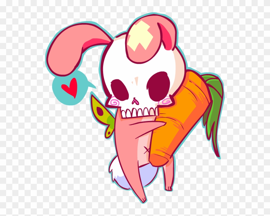 Skull Clipart Bunny - Rabbit Skull Art - Png Download