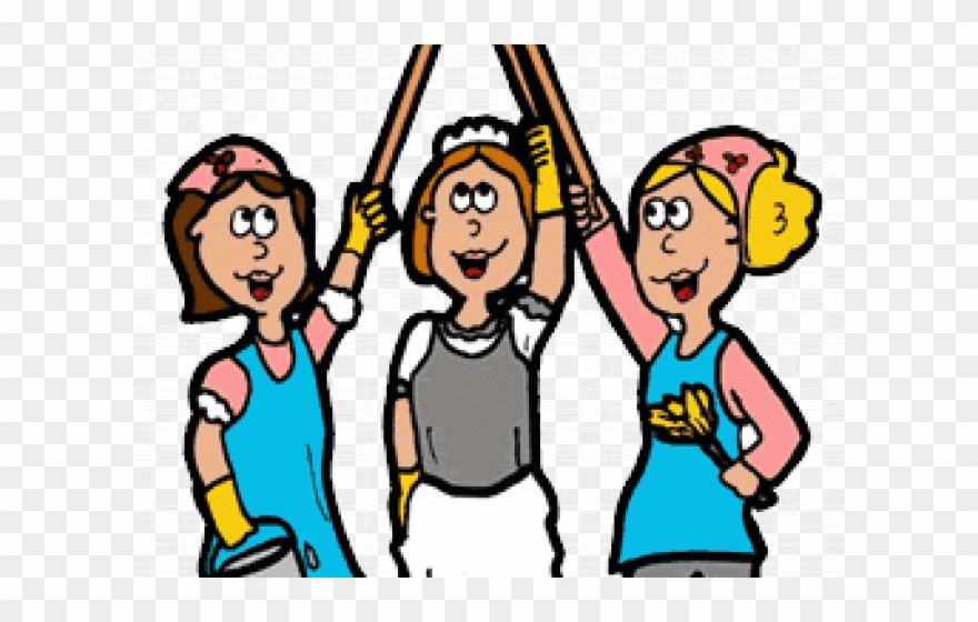 Office Clipart Cleanliness - Sisters Cleaning - Png Download