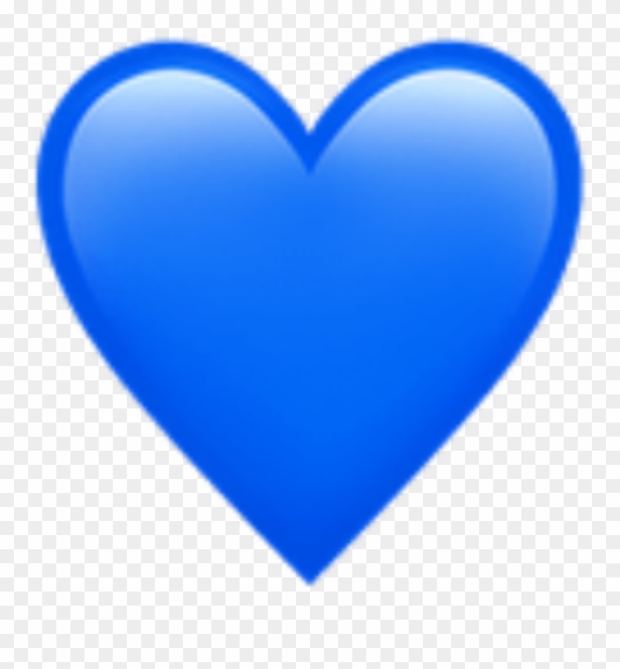 Blue Heart Emoji Art Photography Decoration Bynisha - Blue Heart Emoji Transparent Background Clipart