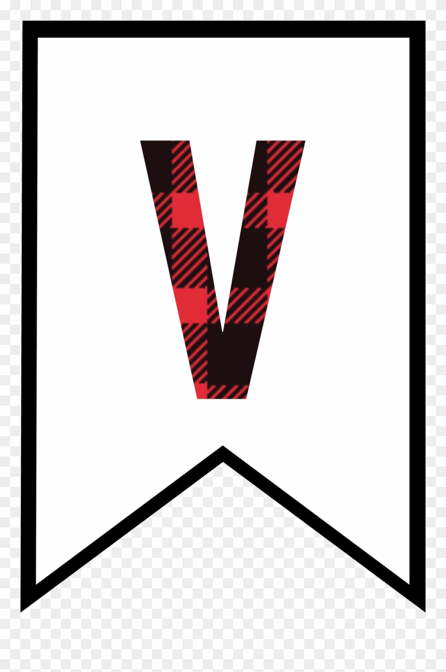 Letter Alphabet V Others Png Download 21202400 Free - Buffalo Plaid Letters Free Clipart