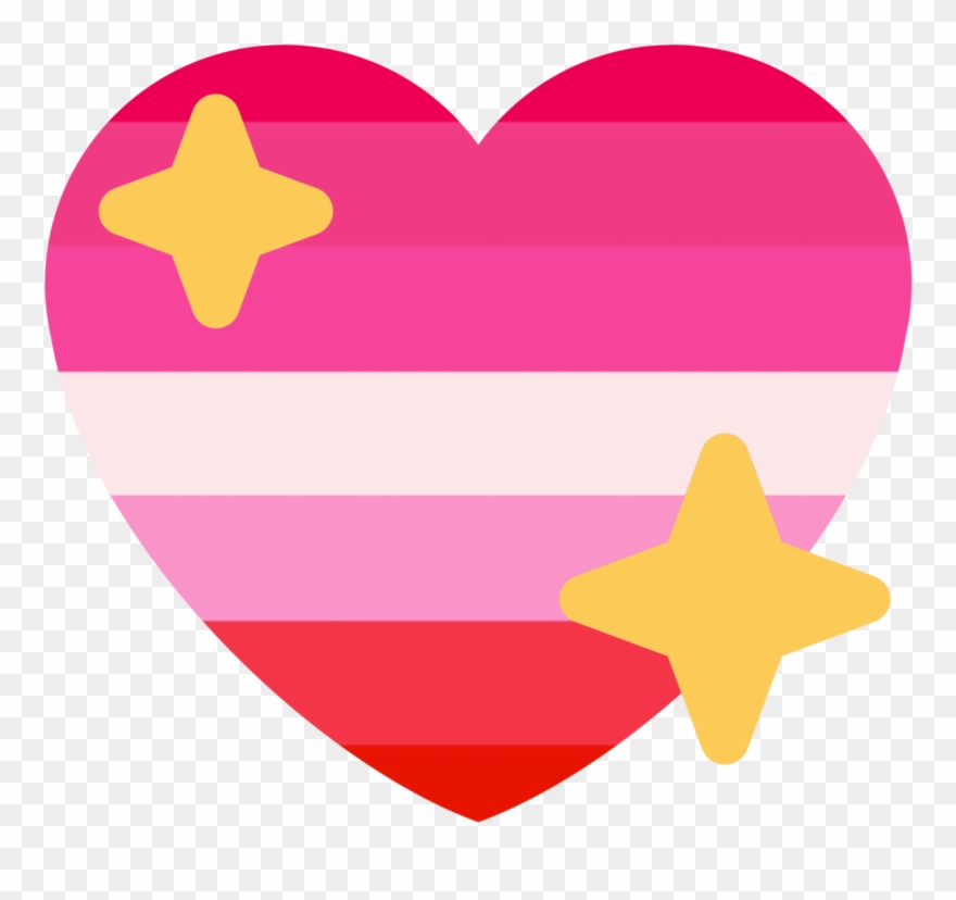 Heart Emoji Lesbian Flag Clipart