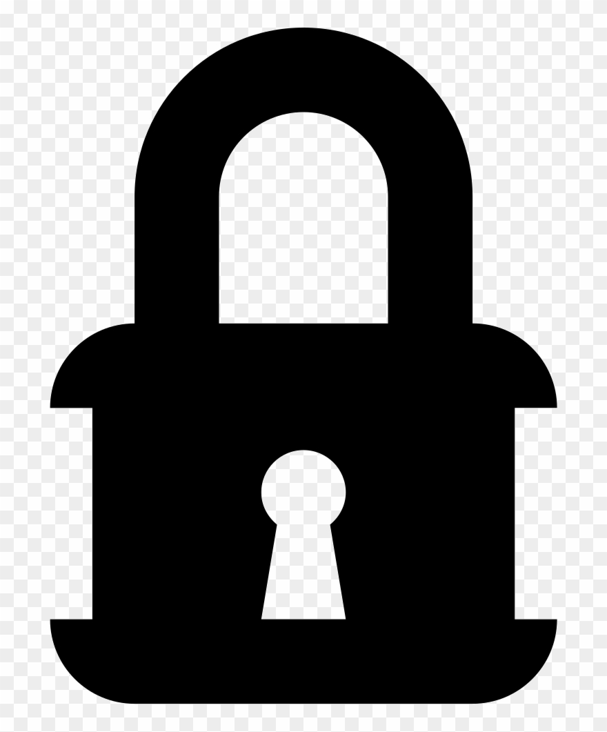 Padlock Closed With Keyhole Comments - Cryptography Icon Clipart