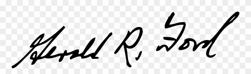 Open - Gerald R Ford Autograph Clipart