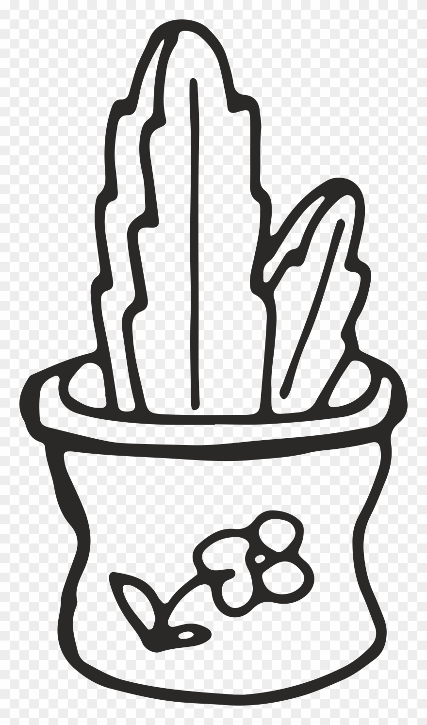 Наклейка На Стену Кактус В Интерьере, От 100 Р - Watercolor Splash Cactus Potted Plant Succulent Button Clipart