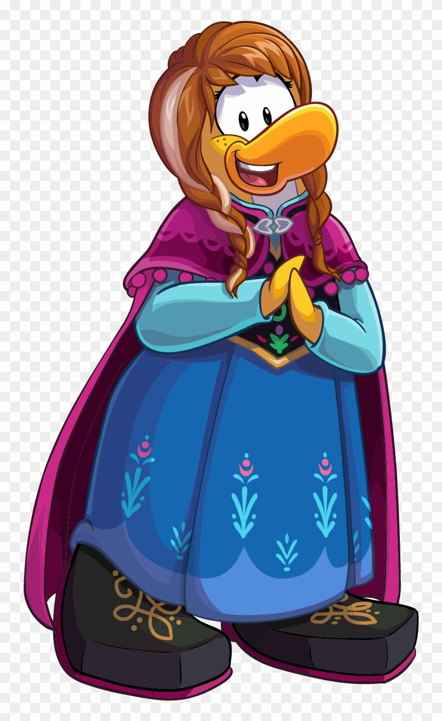 Disney Frozen Club Penguin, Anna Club Penguin - Anna Frozen Club Penguin Clipart