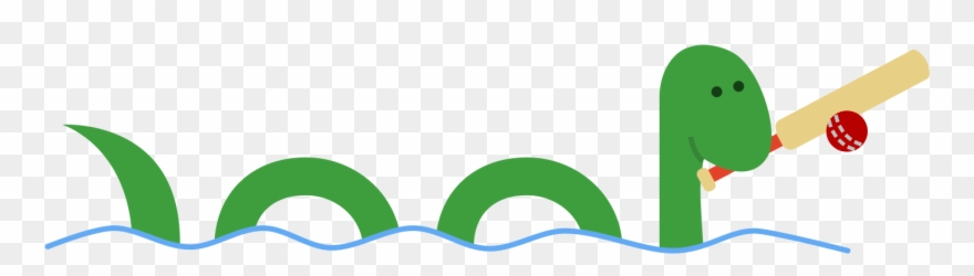More British Than The Loch Ness Monster Playing Cricket Clipart