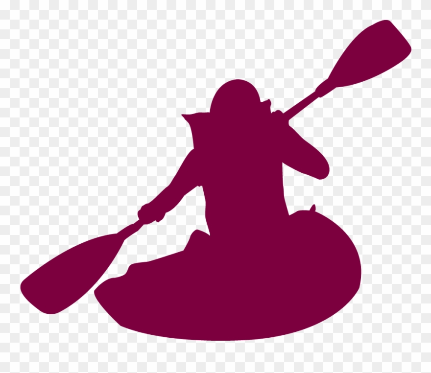 Ncs - White Kayaking Silhouette Clipart