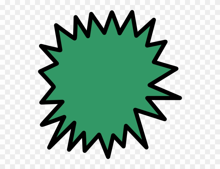Green Comic Callout Clip Art At Clker - Comic Book Explosion Bubble Png Transparent Png