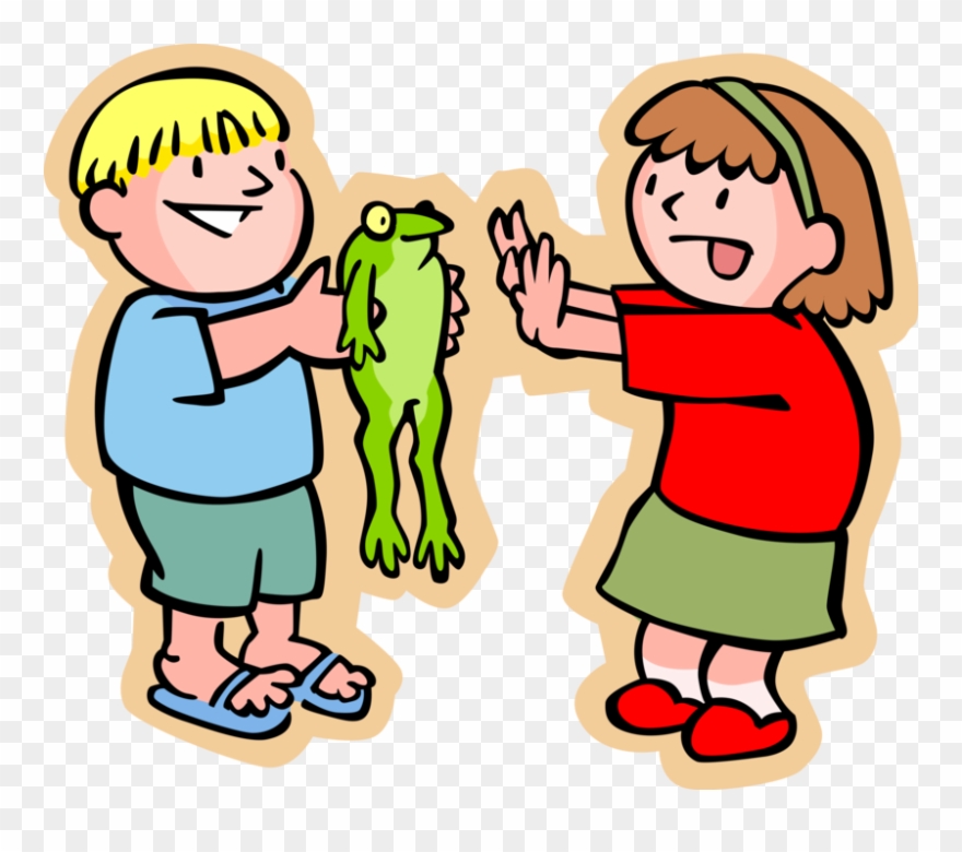 Vector Illustration Of Primary Or Elementary School - Fobia Animado Clipart