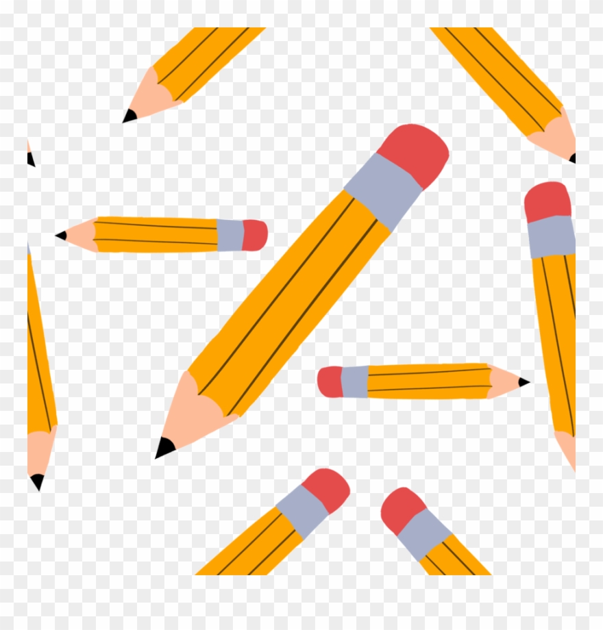 Pencil Clipart Glitter - Pencils Pattern - Png Download