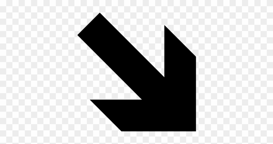 Photo Collection Pin Fleche Rouge Png - Fleche En Bas A Droite Clipart