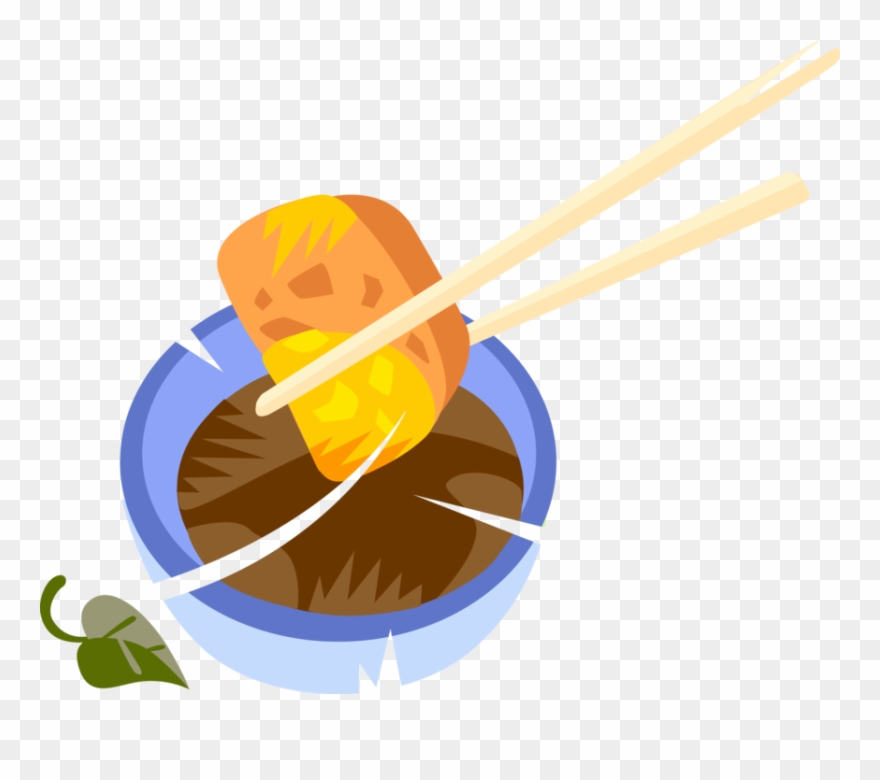 Vector Illustration Of Chinese And Japanese Asian Tofu - Graphic Design Clipart