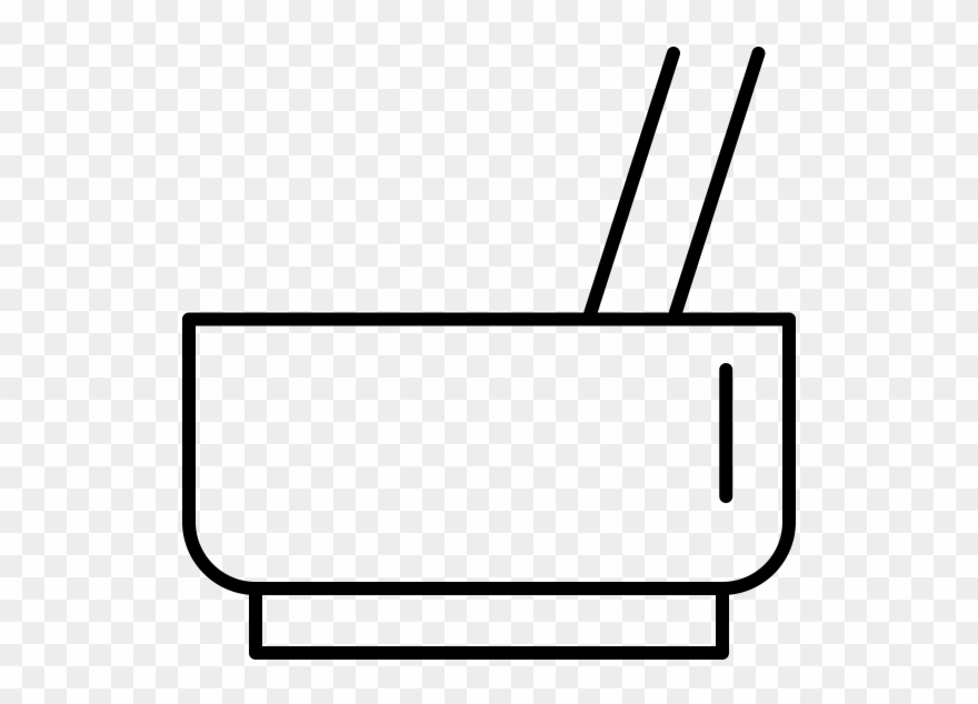 Bowl Of Noodles Rubber Stamp - Noodle Clipart