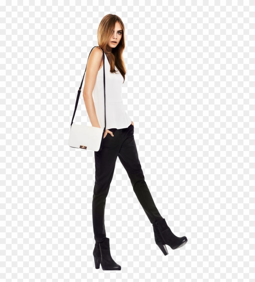Clip Art Girl Background - Cara Delevingne Standing - Png Download
