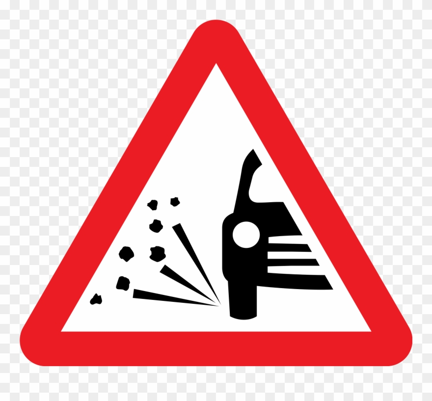 Loose Gravel Road Sign Clipart