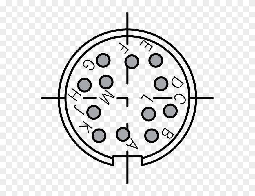C09131t0122002 Flange Mount Female Metal Receptacle - Brooklyn Art Library Clipart