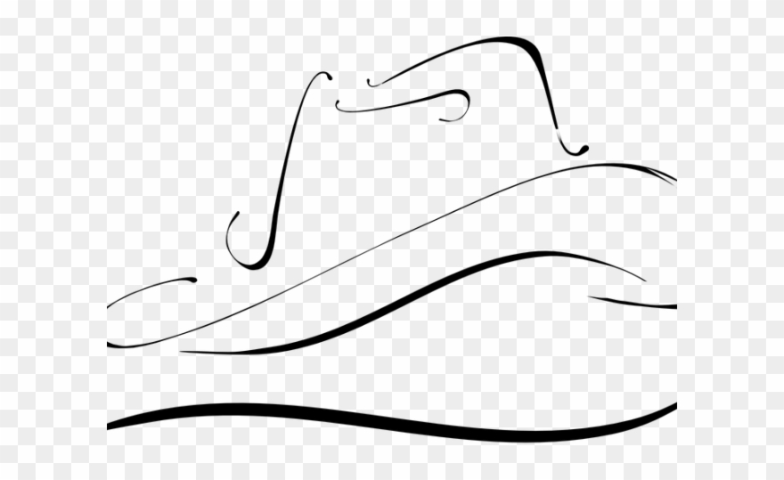 Cowboy Hat Clipart Rodeo Hat - Line Art - Png Download