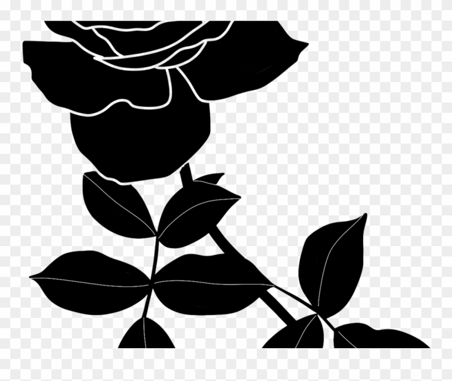 Sydsexhibit Rose Silhouette - Illustration Clipart