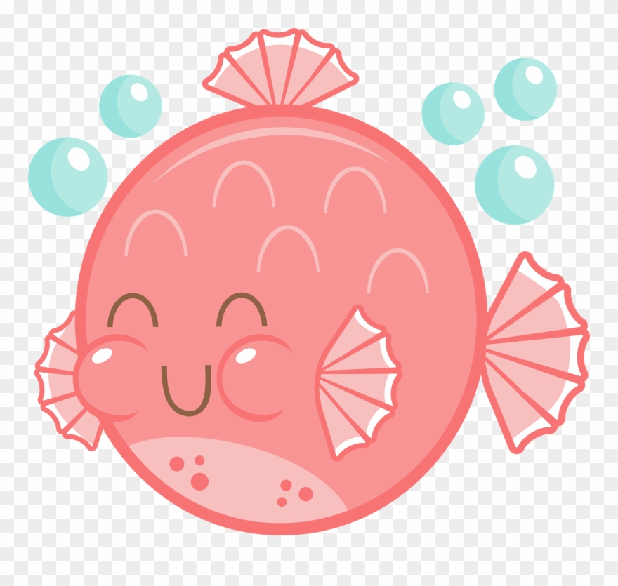 You Could Make Something Cute With This Miss Kate Cuttables - Puffer Fish Art Cute Clipart