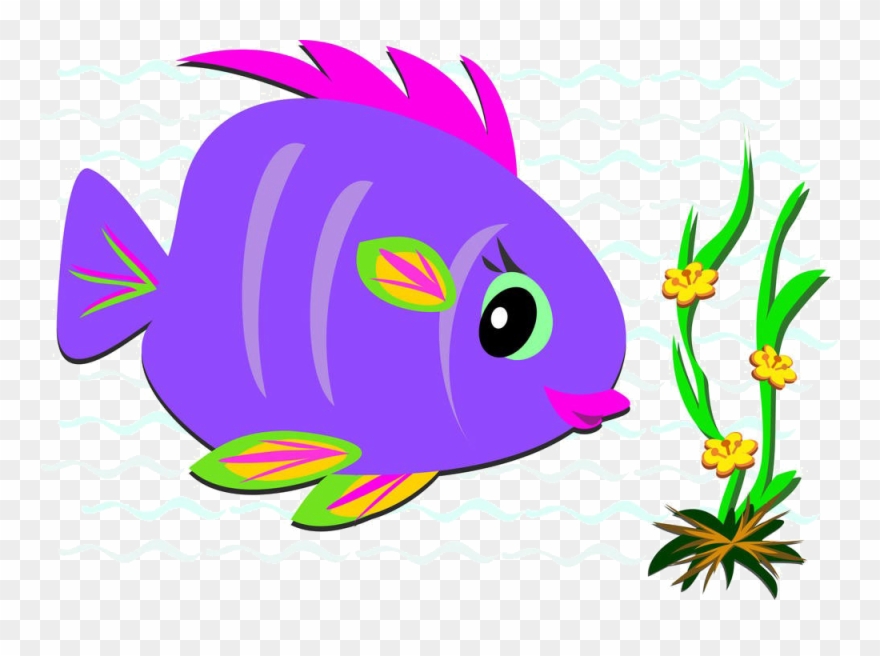 Svg Transparent Library Clip Art Cartoon Material Transprent - Colorful Fish Clip Art - Png Download