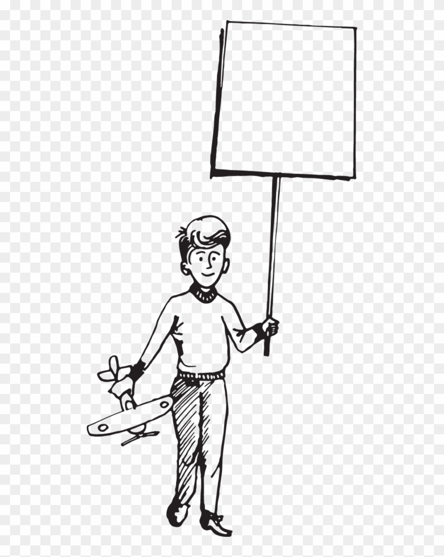 Crowd Of Children Protesting - Children Protesting Drawing Clipart