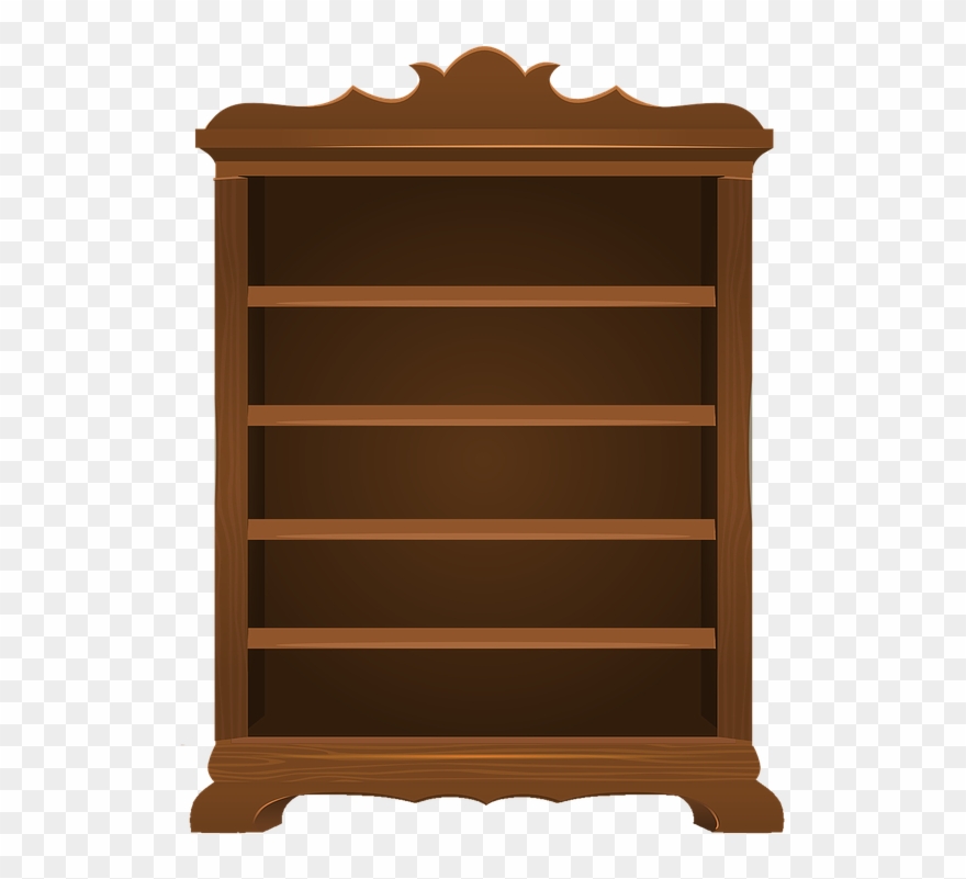 Bookcase Cliparts 29, Buy Clip Art - Cartoon Empty Bookshelf Png Transparent Png