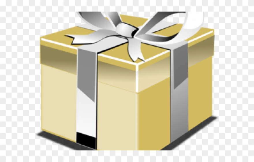 Gold Gift Box Clipart - Png Download