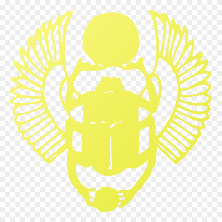 Medium Image - Egyptian Scarab With Wings Throw Blanket Clipart