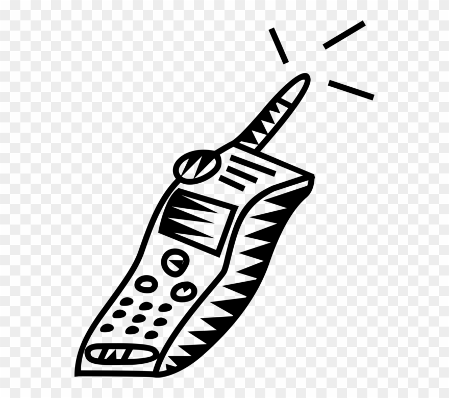 Vector Illustration Of Mobile Smartphone Phone Telephone - Cuisinart Gr-wafp Griddler Waffle Clipart