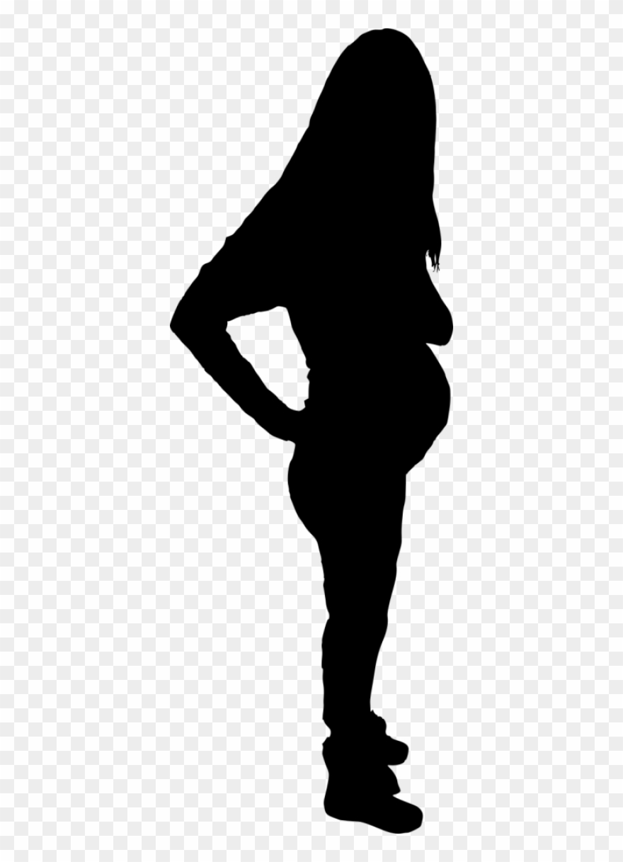 Pregnant Woman Silhouette - Portable Network Graphics Clipart