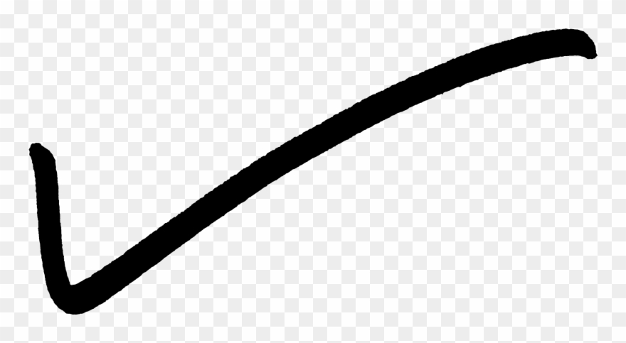 Black Check Symbol - Handwritten Tick Png Clipart
