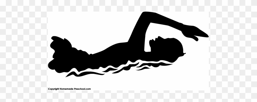 Swim Team Clipart - Girl Swimming Silhouette Png Transparent Png