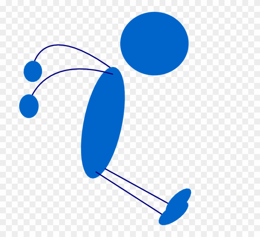 Stickman, Stick Figure, Landing, Stopping, Brake, Stop - Stick Man Jumping Clipart
