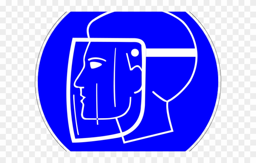 Gloves Clipart Safety Goggles - Face Shield Ppe Symbol - Png Download