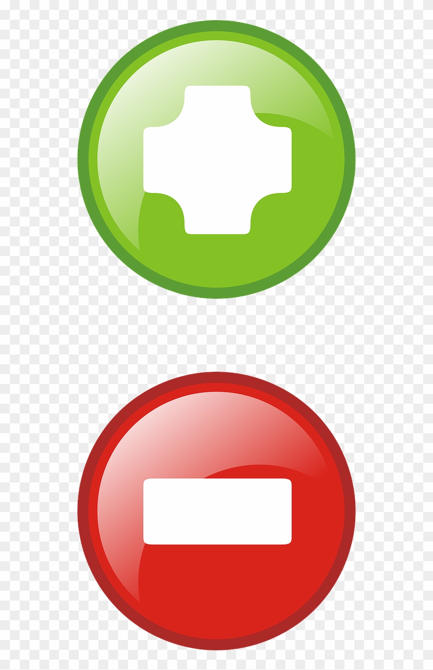 Plus Minus Icons Symbols Red Png Image - Tombol Plus Minus Clipart