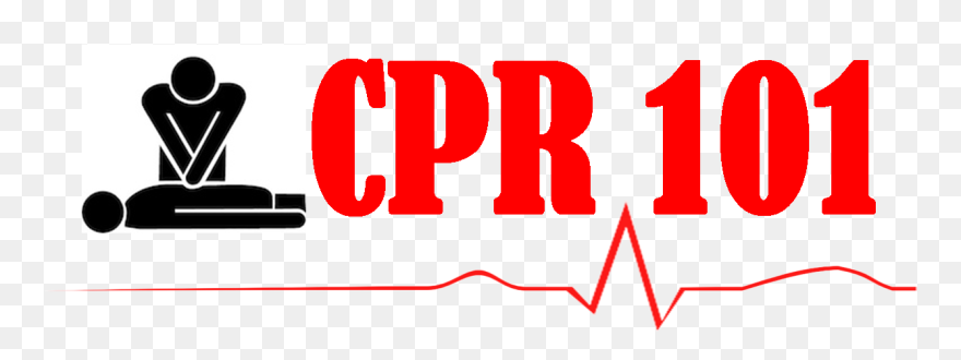 Text 'cpr 101' Cartoon Image Of Cpr Being Performed - Keep Calm And Push Hard And Fast Cpr Journal Clipart