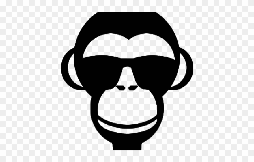 Picture Transparent Library Monkey Face Clipart Black - Angry Monkey Face Silhouette Png