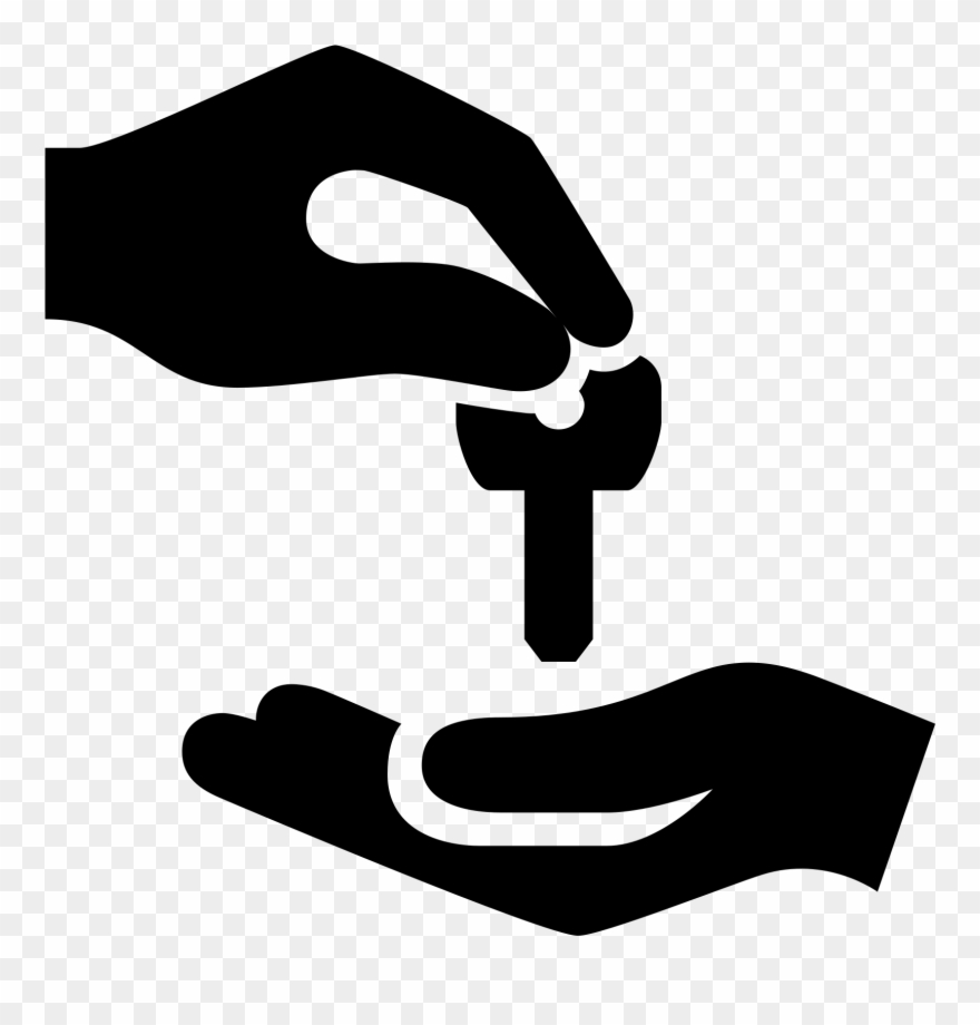 Lease Icon Free Png And Svg Download Rental Property - Hand Key Icon Png Clipart